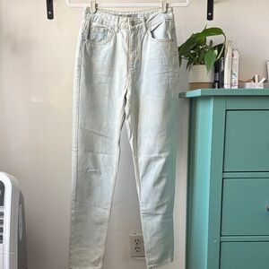 Topshop Women's High Rise Light Blue Jeans